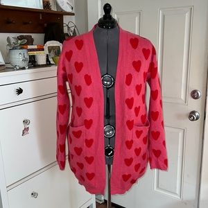 Unique Vintage Plus Size Heart cardigan
